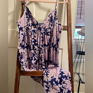 Blue and purple maxi sun dress XL